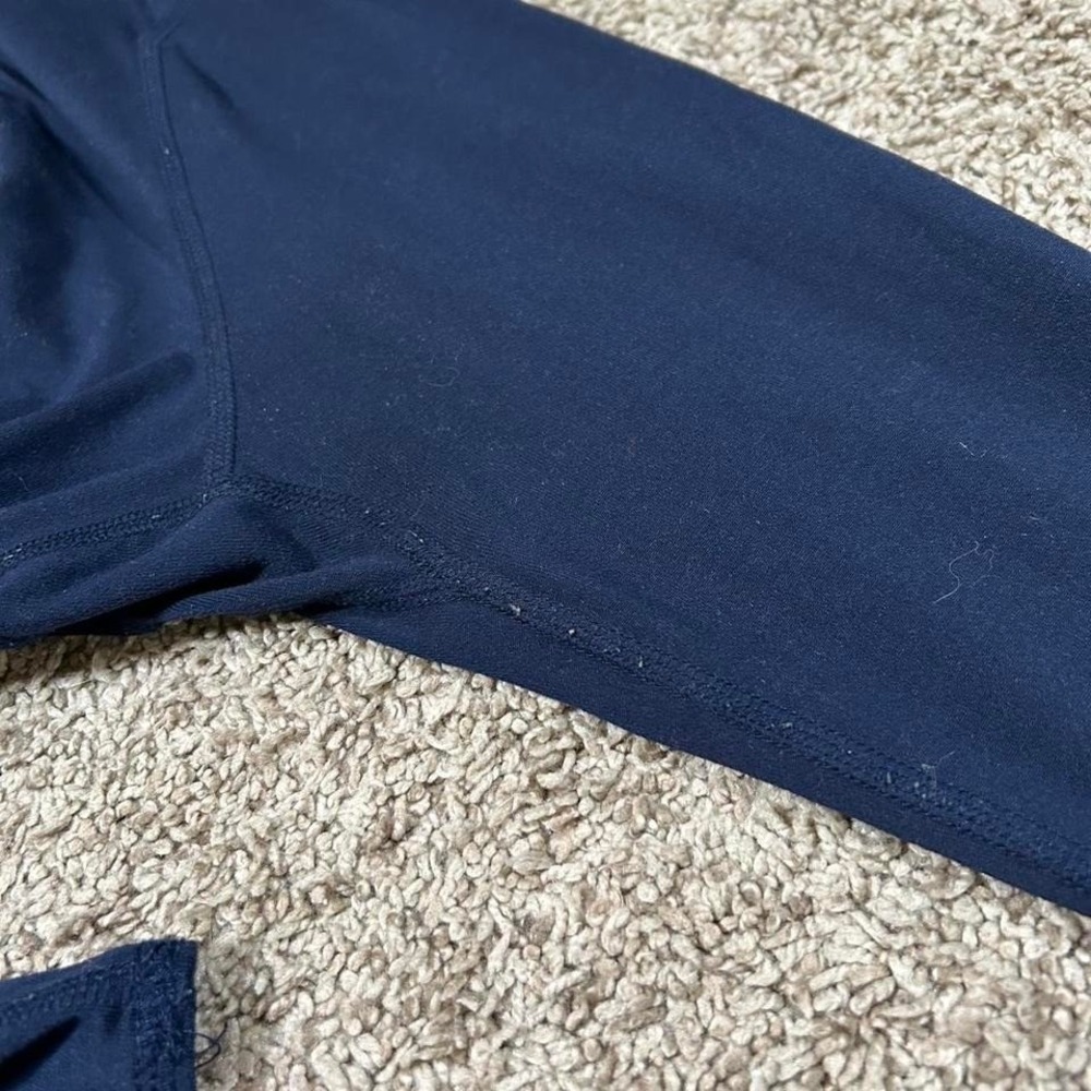 Women's Nike Dri-FIT Navy‎ Quarter Zip Crop Sleeve Athletic Running Gym Top S - Picture 7 of 7